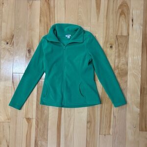 Old Navy Vibrant Green Women's Fleece Full Zip Sweater/Jacket
